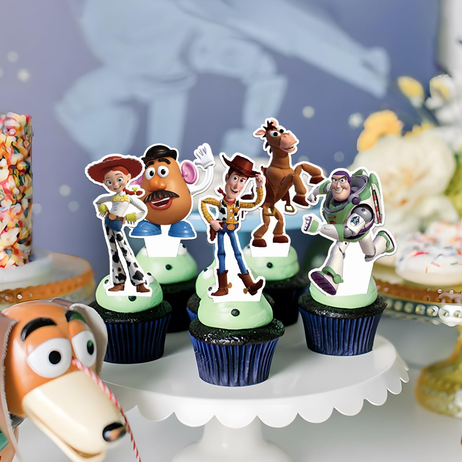 Toy Inspired Story Cupcake Toppers eight designs for variety and color