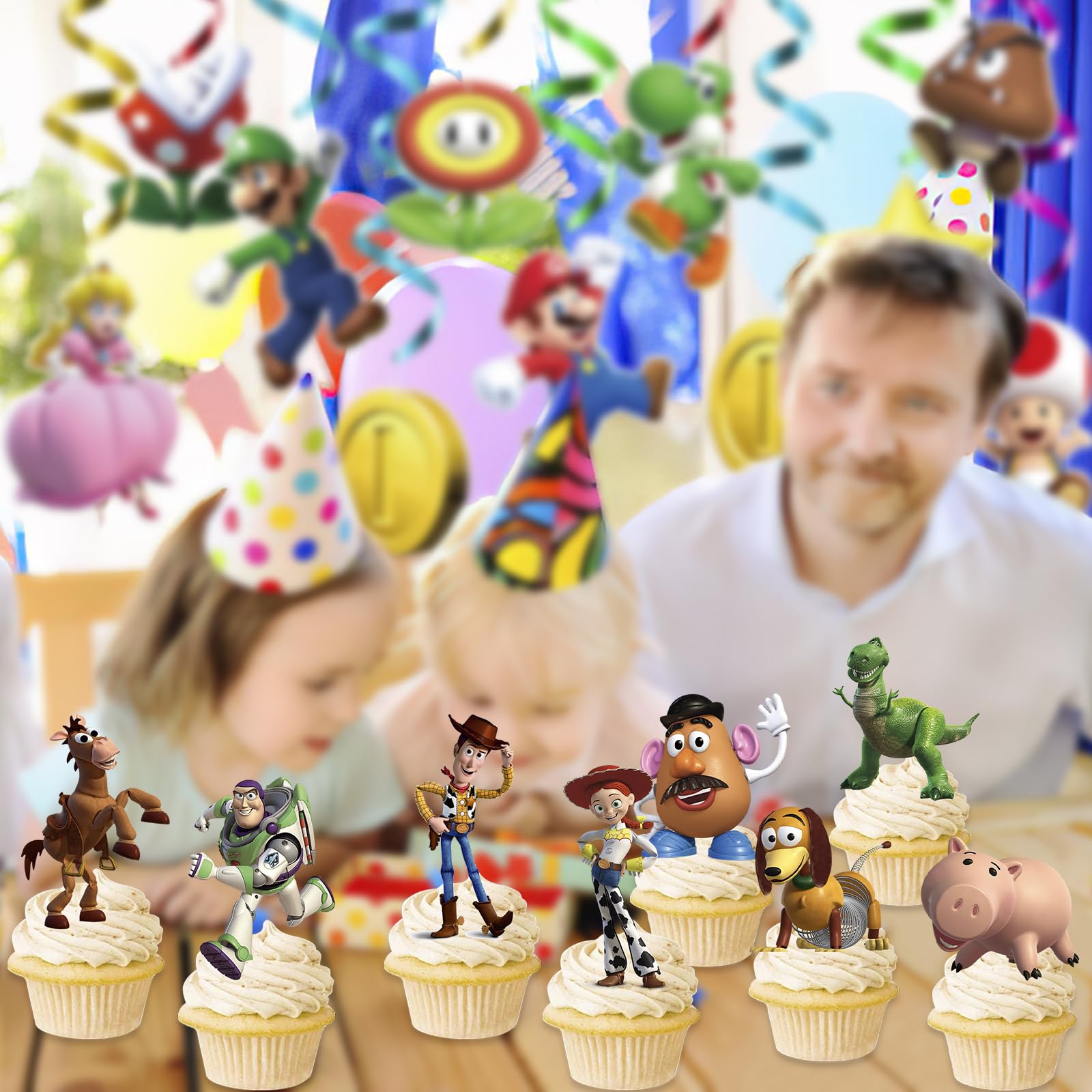 Toy Inspired Story Cupcake Toppers easy to insert for quick decorating