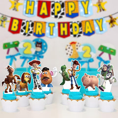 Toy Inspired Story Cupcake Toppers on cupcakes adding whimsy to treats