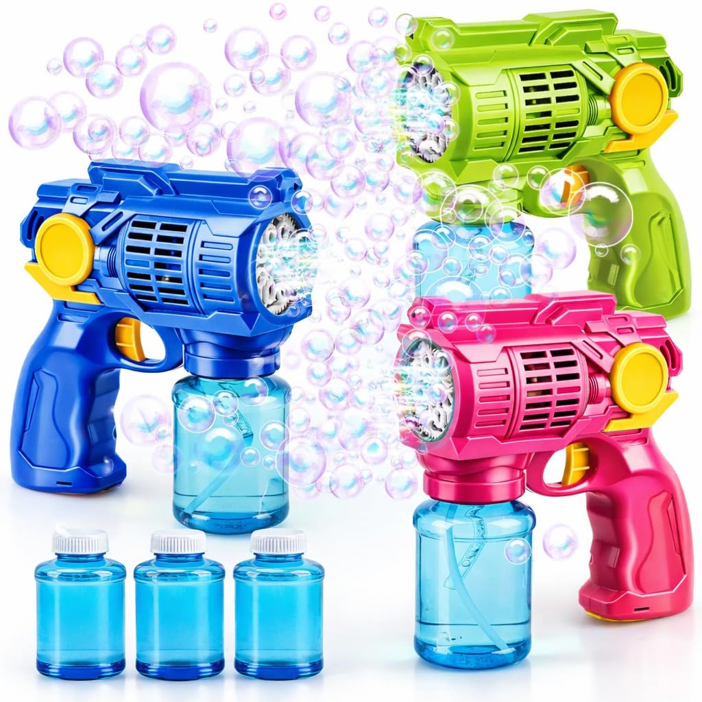 TOY Life 3 Pack Bubble Guns set enables group play and outdoor fun.