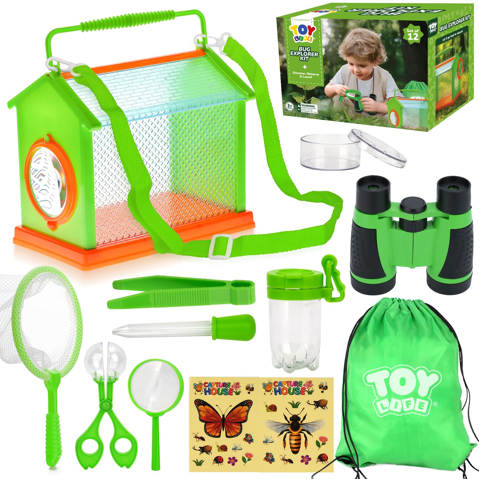 TOY Life bug catcher kit complete 12pcs for outdoor exploration and hands-on learning.