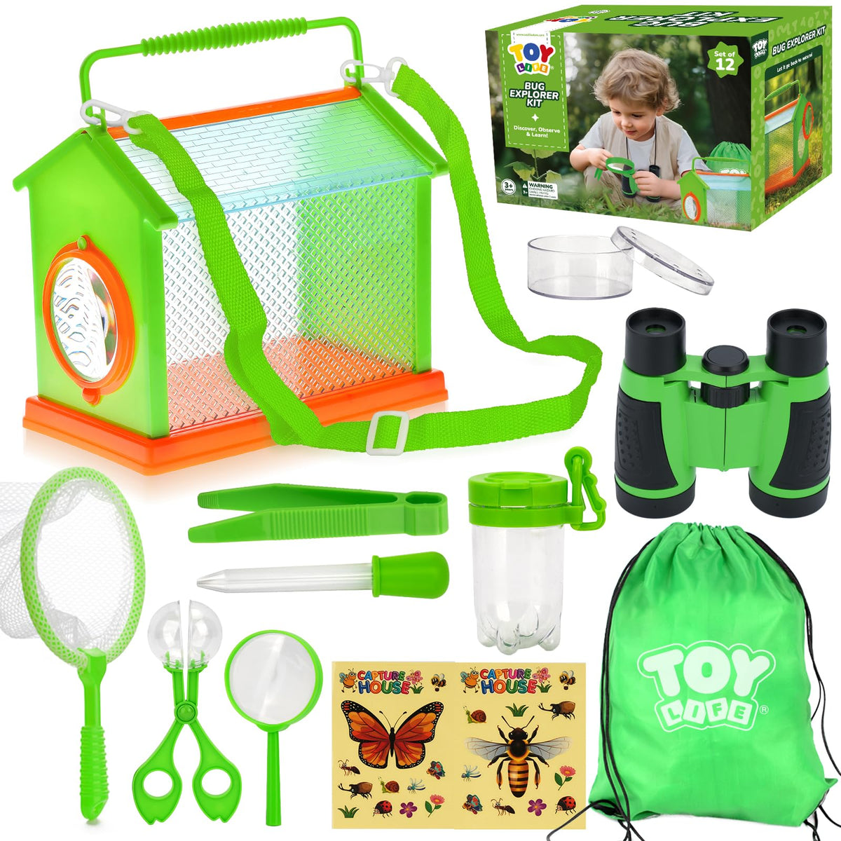 TOY Life bug catcher kit complete 12pcs for outdoor exploration and hands-on learning.
