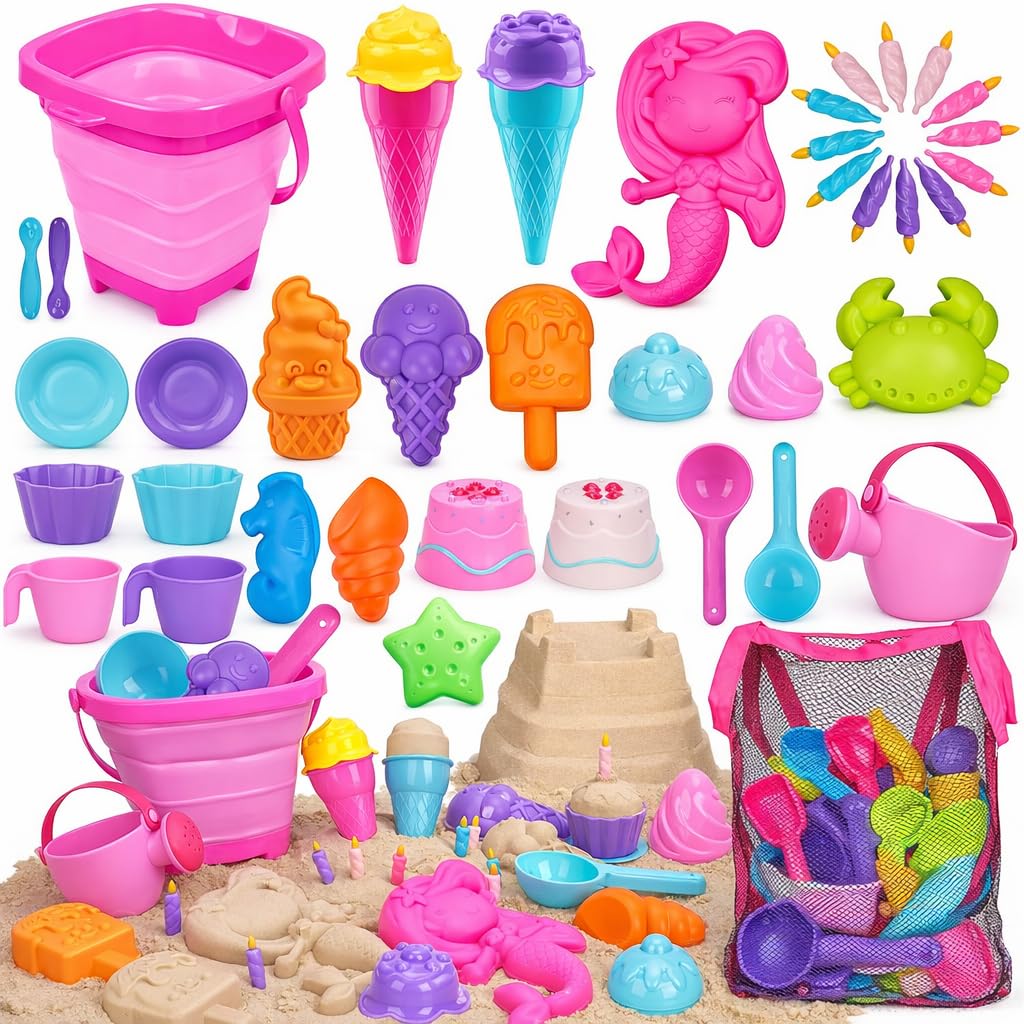 TOY Life collapsible silicone bucket on the beach for easy transport