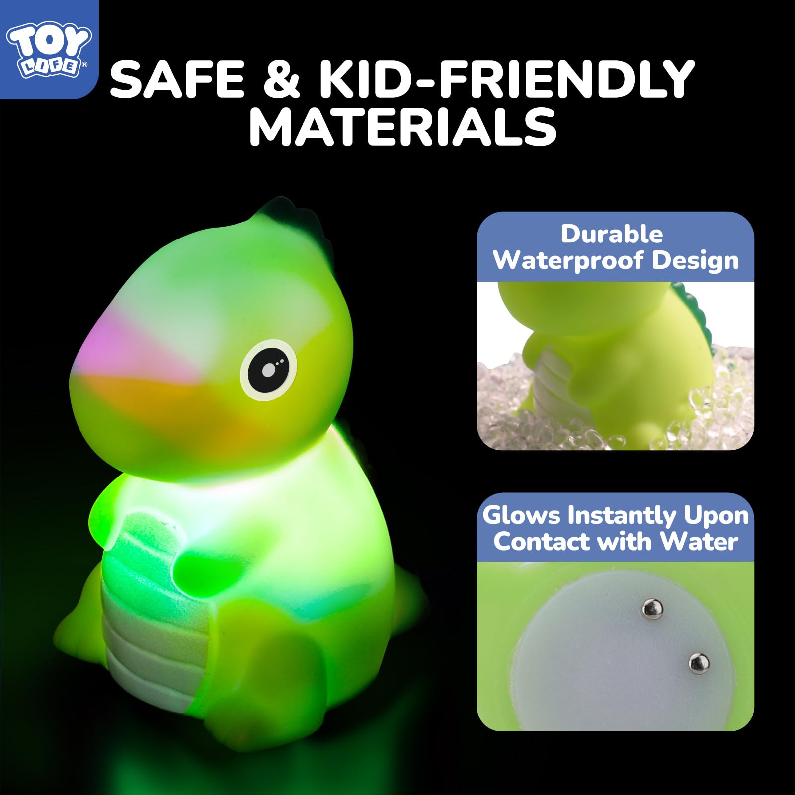 TOY Life Ichthyosaur light-up bath toy brightens water play for curious kids