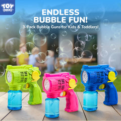 TOY Life refill bottles provide continuous bubble solution during play.