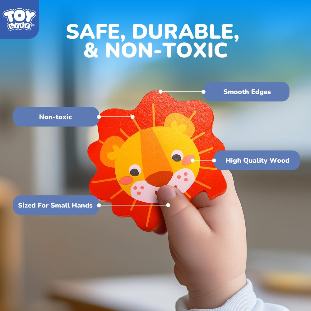 TOY Life wooden puzzle dog piece boosts fine motor skills
