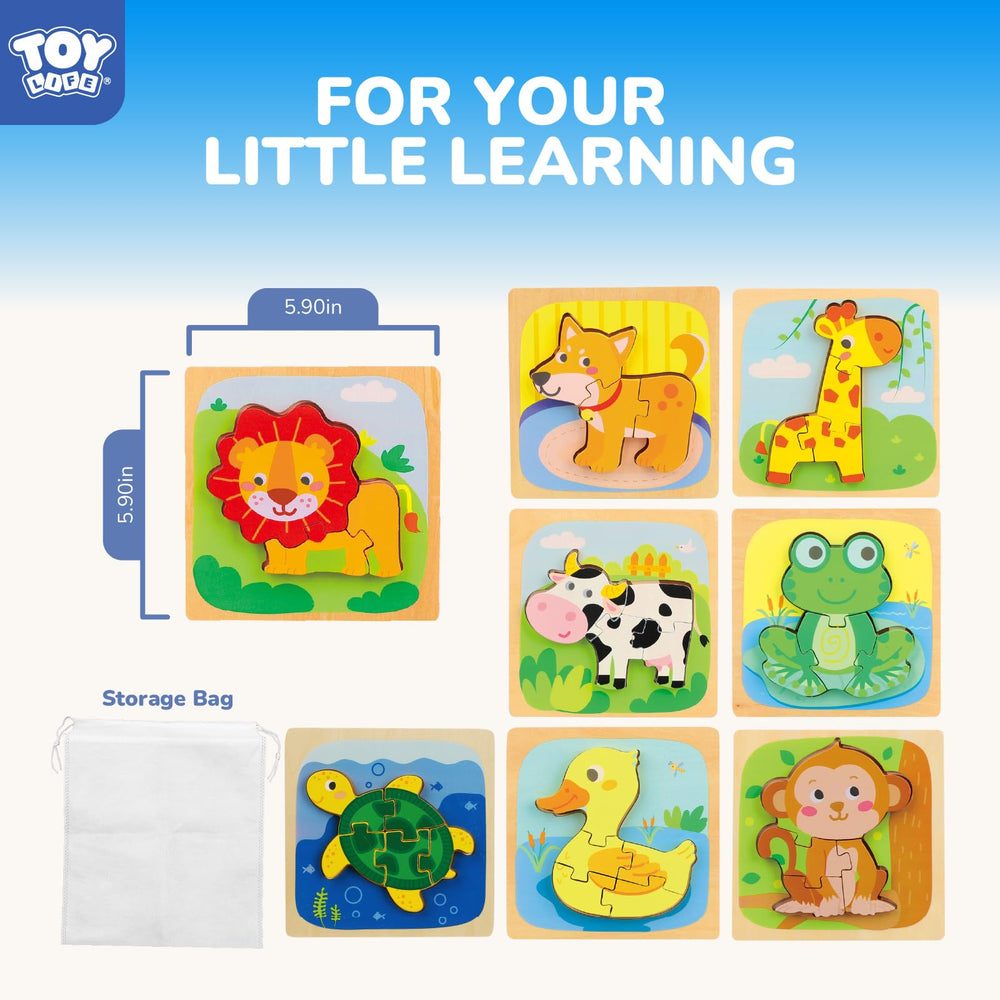 TOY Life wooden puzzle lion piece aids cognitive development
