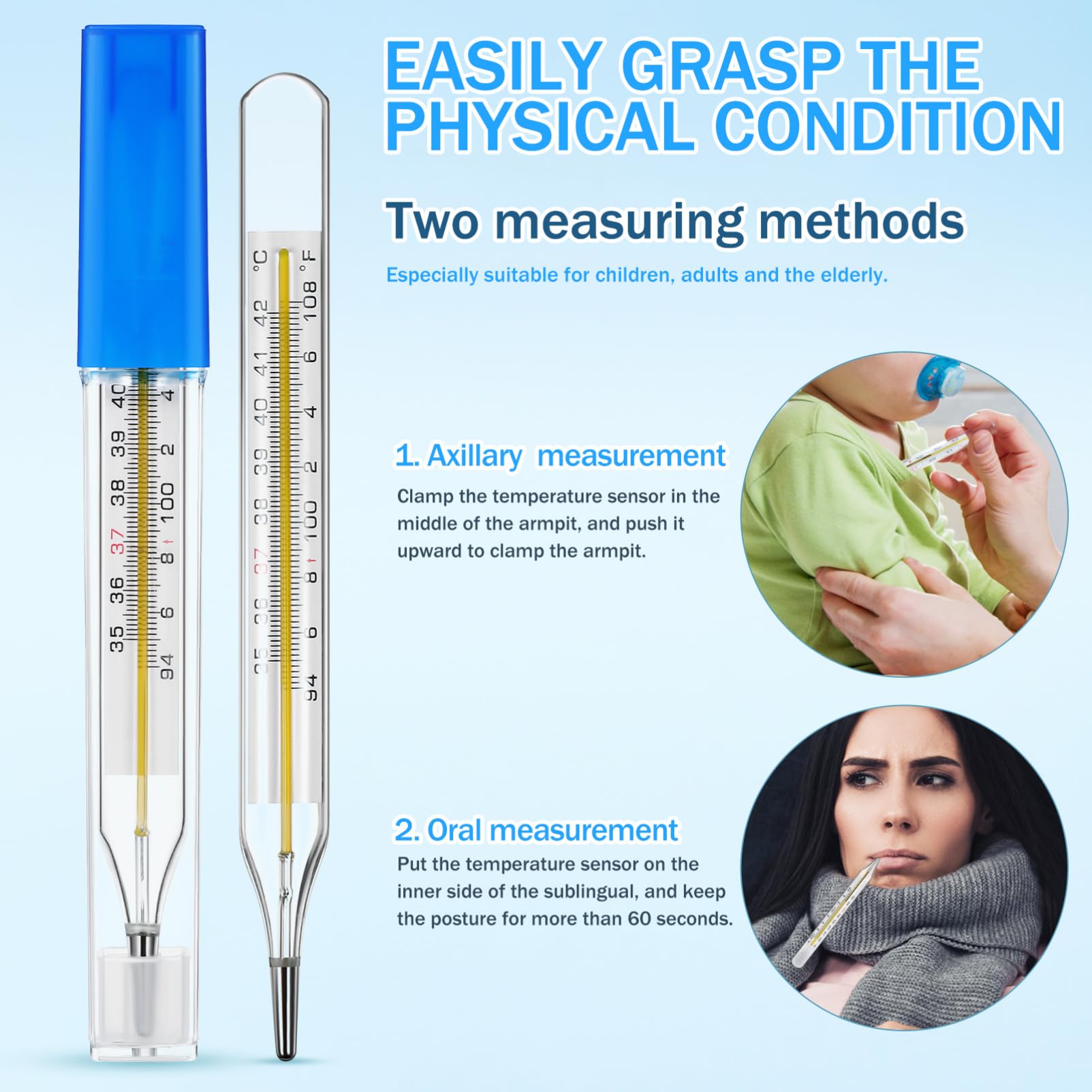 TOYANDONA multi-pack temperature tools ready for family use and simultaneous measurements.