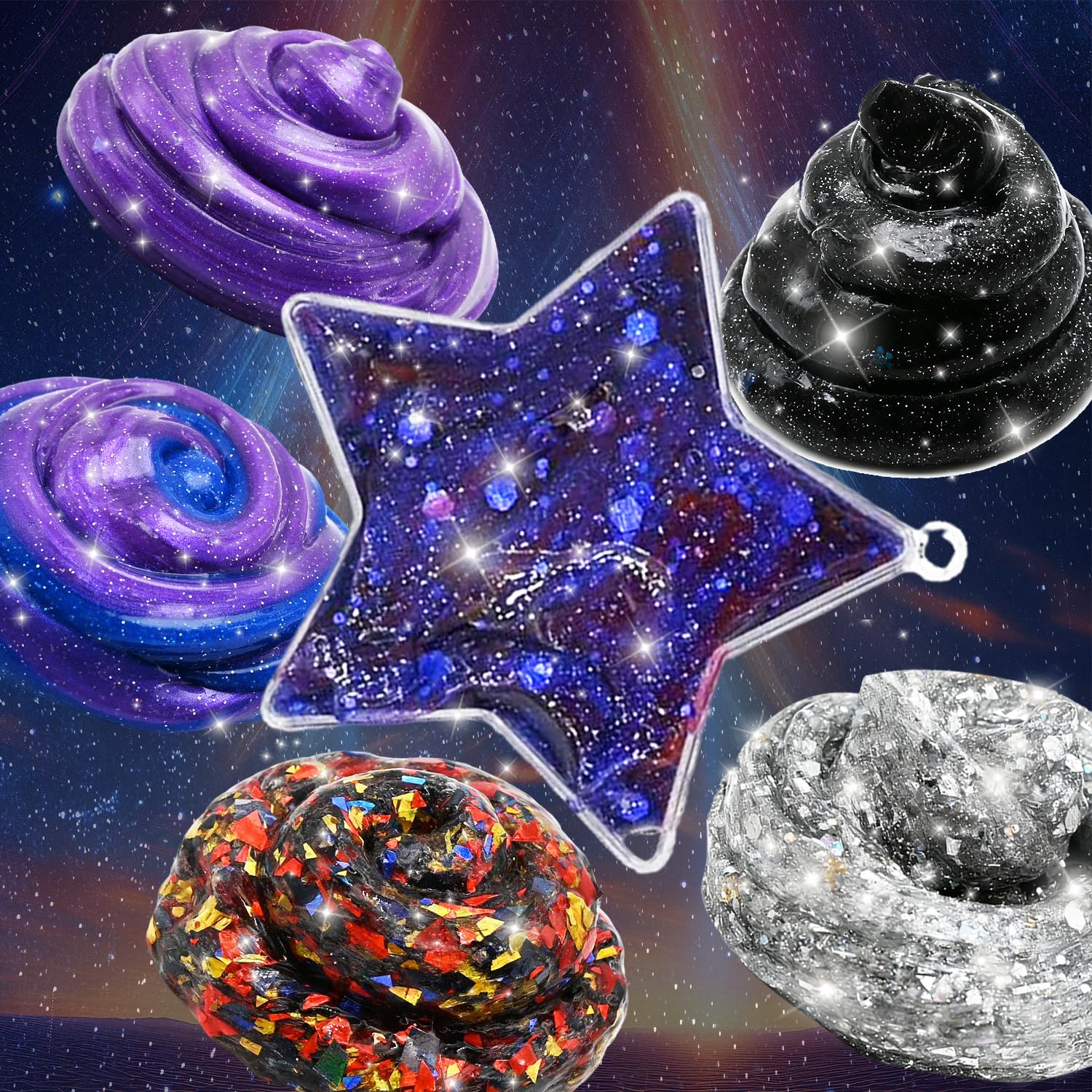 Toybreeze DIY slime kit elements reveal an all-in-one set for hands-on crafting.