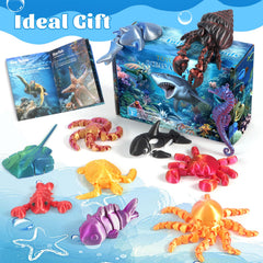 Toycost crab figure colorful and sturdy for desk decor and pocket play