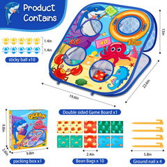 Toyk Ocean dual-sided board with hole and dart for versatile game modes