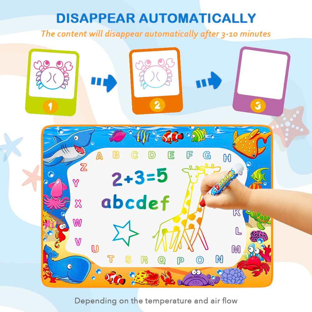 Toyk Water Doodle Mat drawing molds templates expand drawing possibilities.