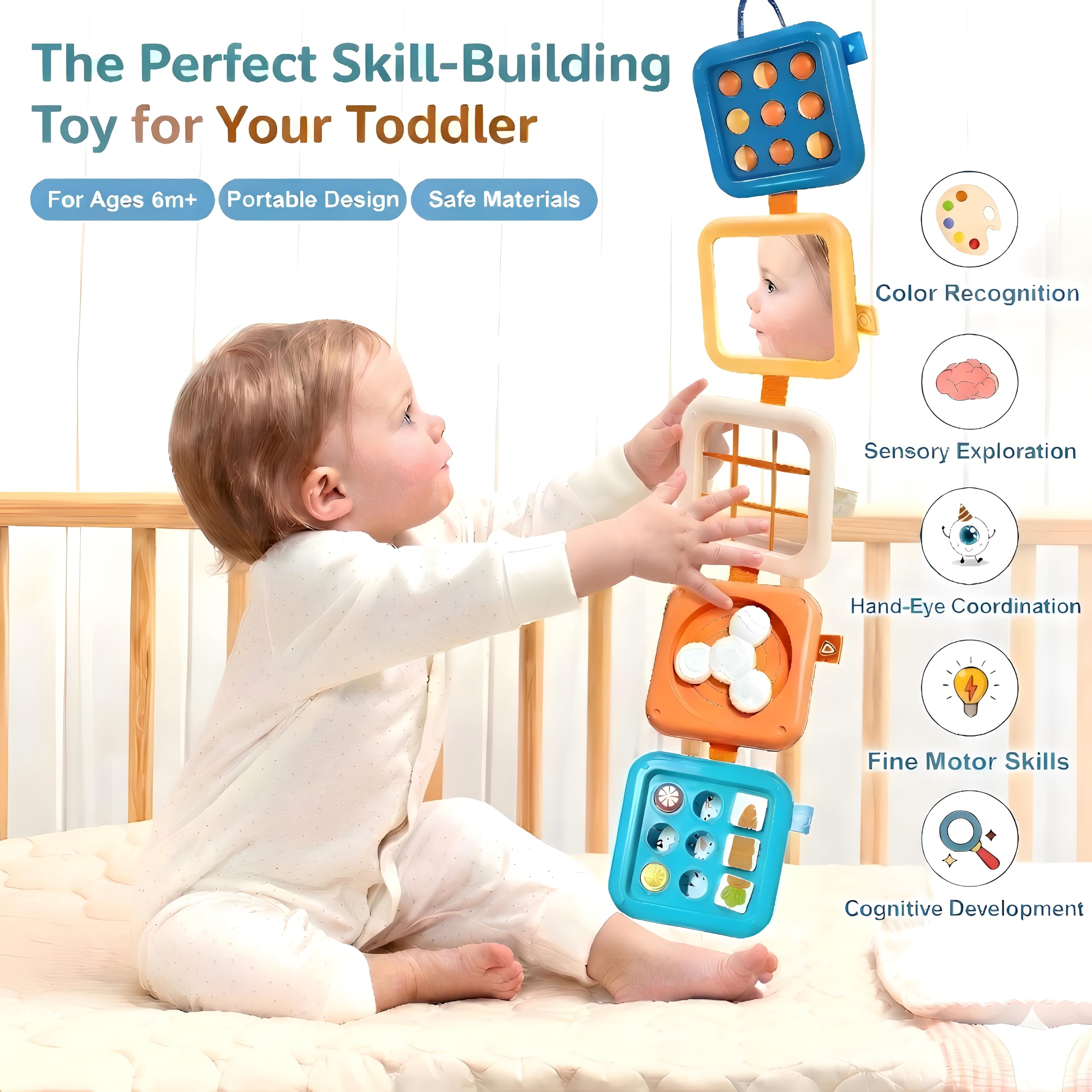 Toylfort color matching activity supports visual discrimination for toddlers