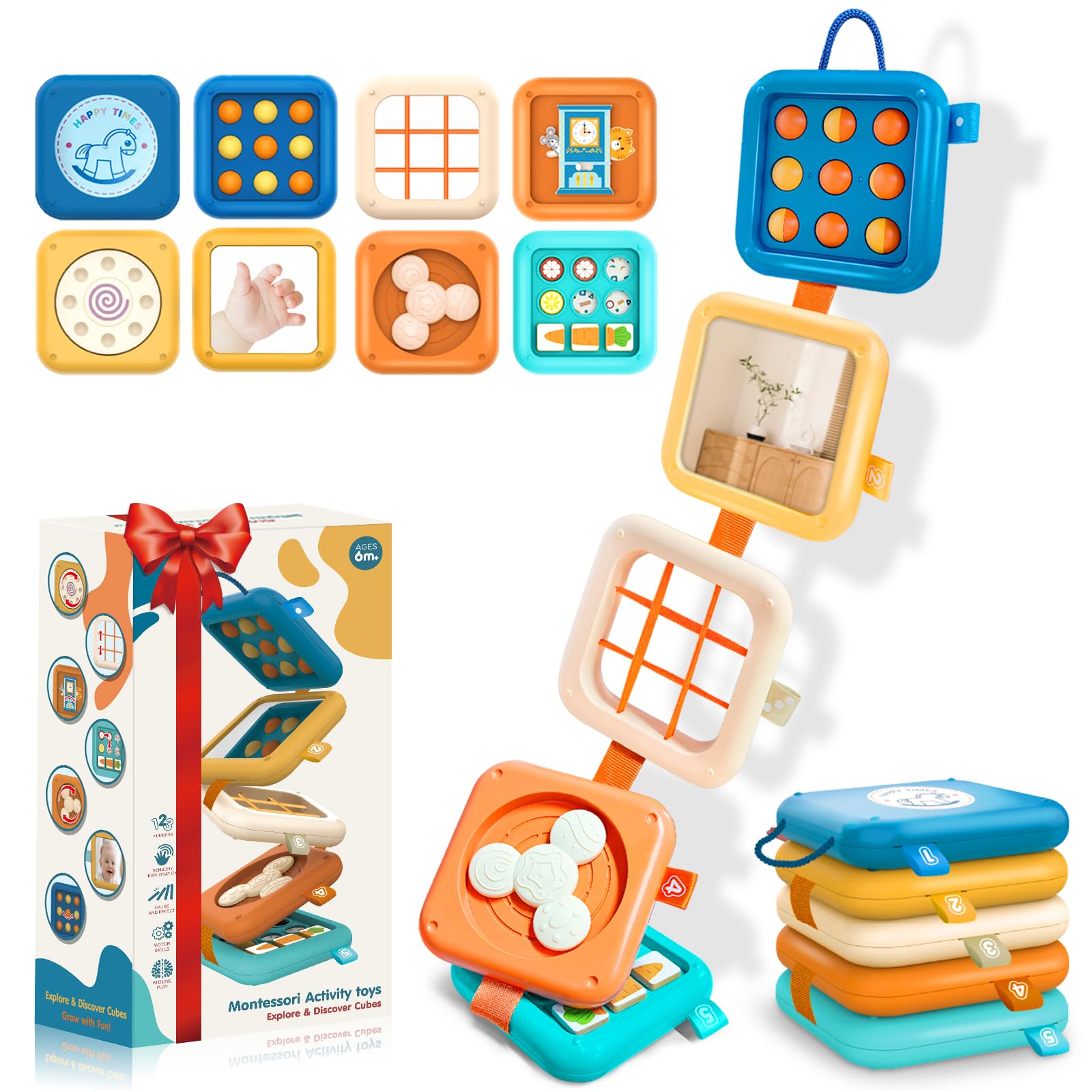 Toylfort Montessori Busy Board travel toy engages curious babies on flights