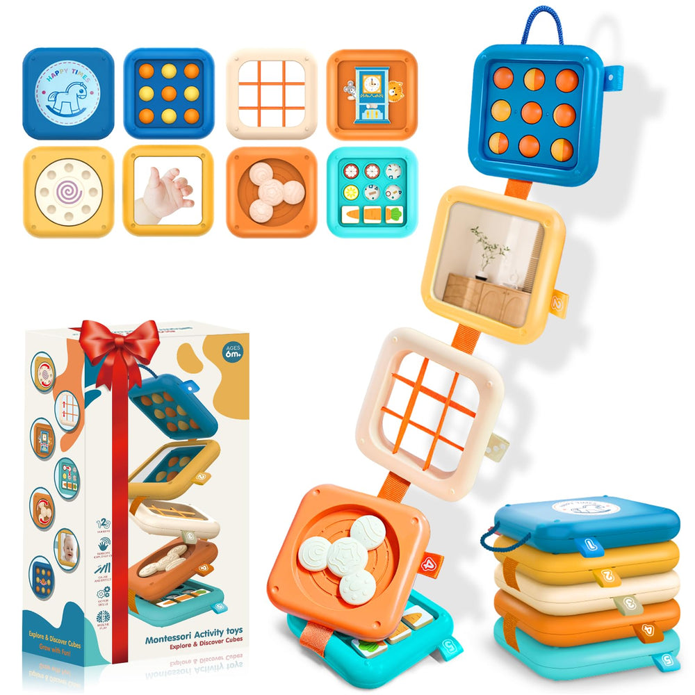 Toylfort Montessori Busy Board travel toy engages curious babies on flights