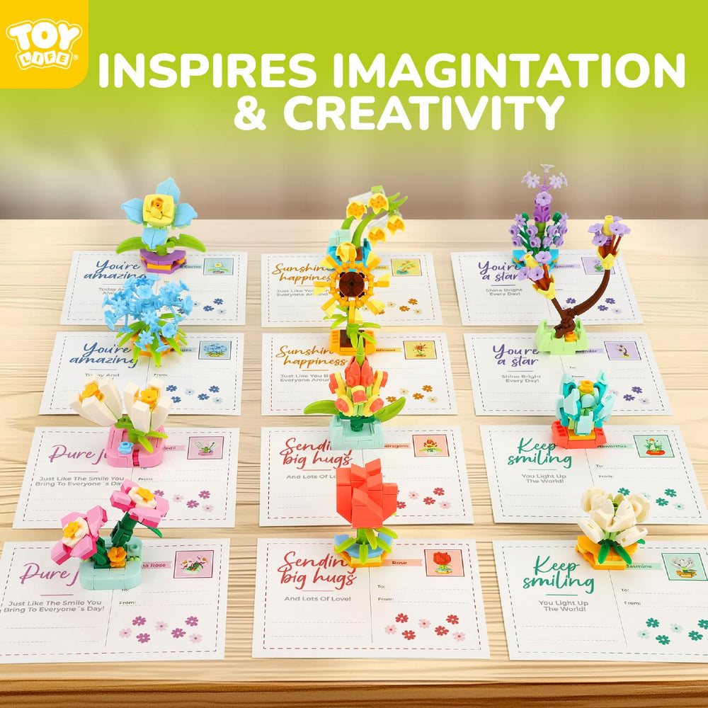 TOY Life classroom party display featuring mini flowers as memorable prizes