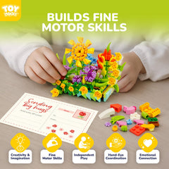 TOY Life colorful flower succulents close-up highlighting durable blocks for long-lasting fun
