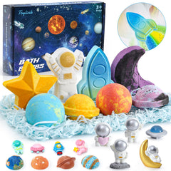 Toylink Space Bath Bombs inside toy reveal a surprise during bath time.