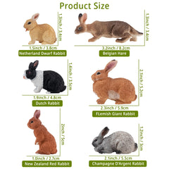 Toymany Angora rabbit figure with soft textures for imaginative pretend play.