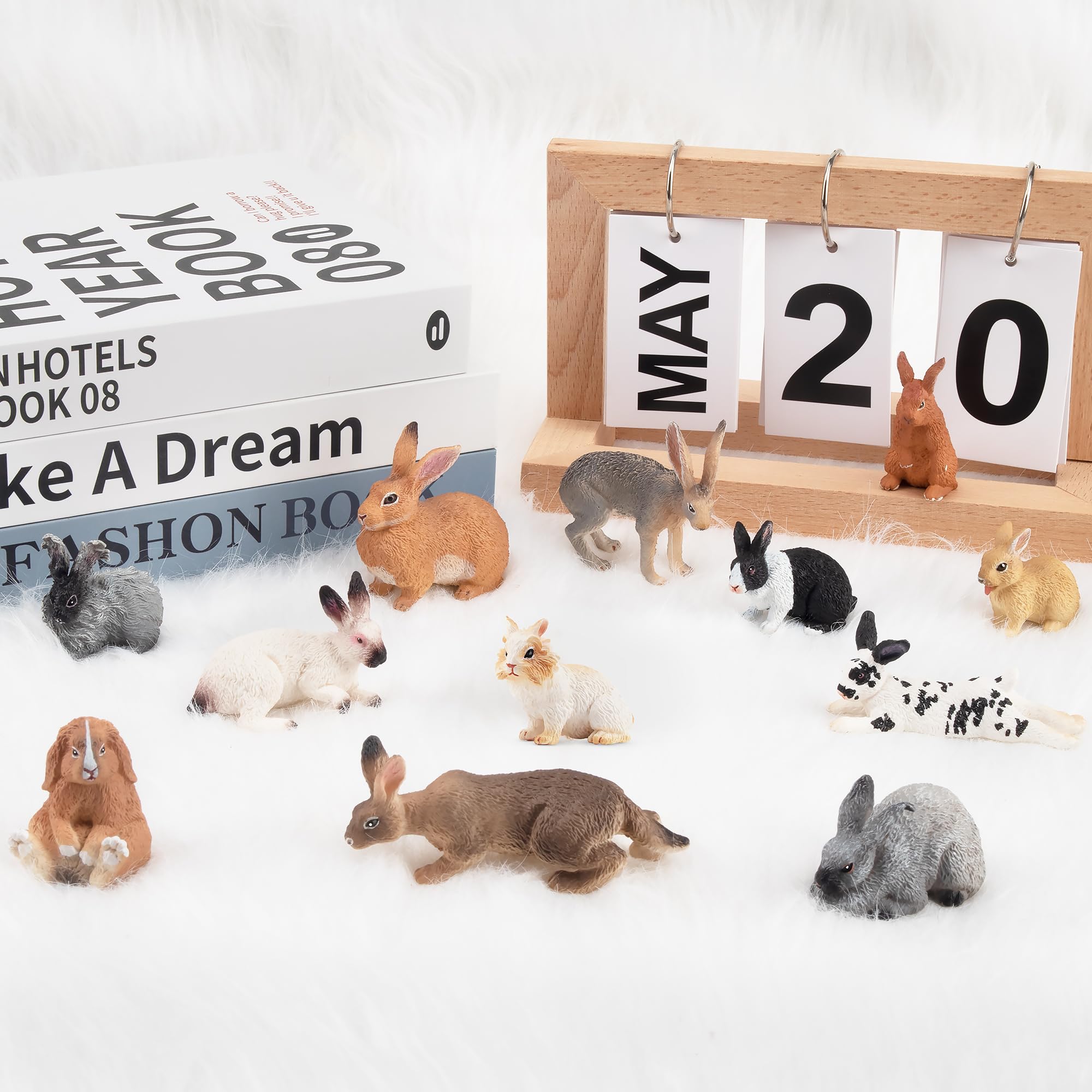 Toymany Belgian Hare figure brings lively charm to party decor and dioramas.