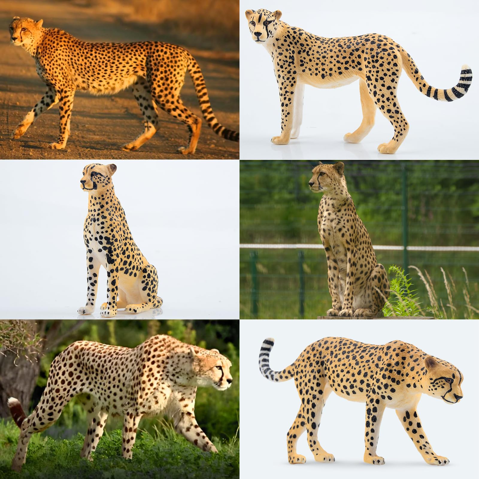 Toymany cheetah figurines cub-2, fosters imagination during creative storytelling.