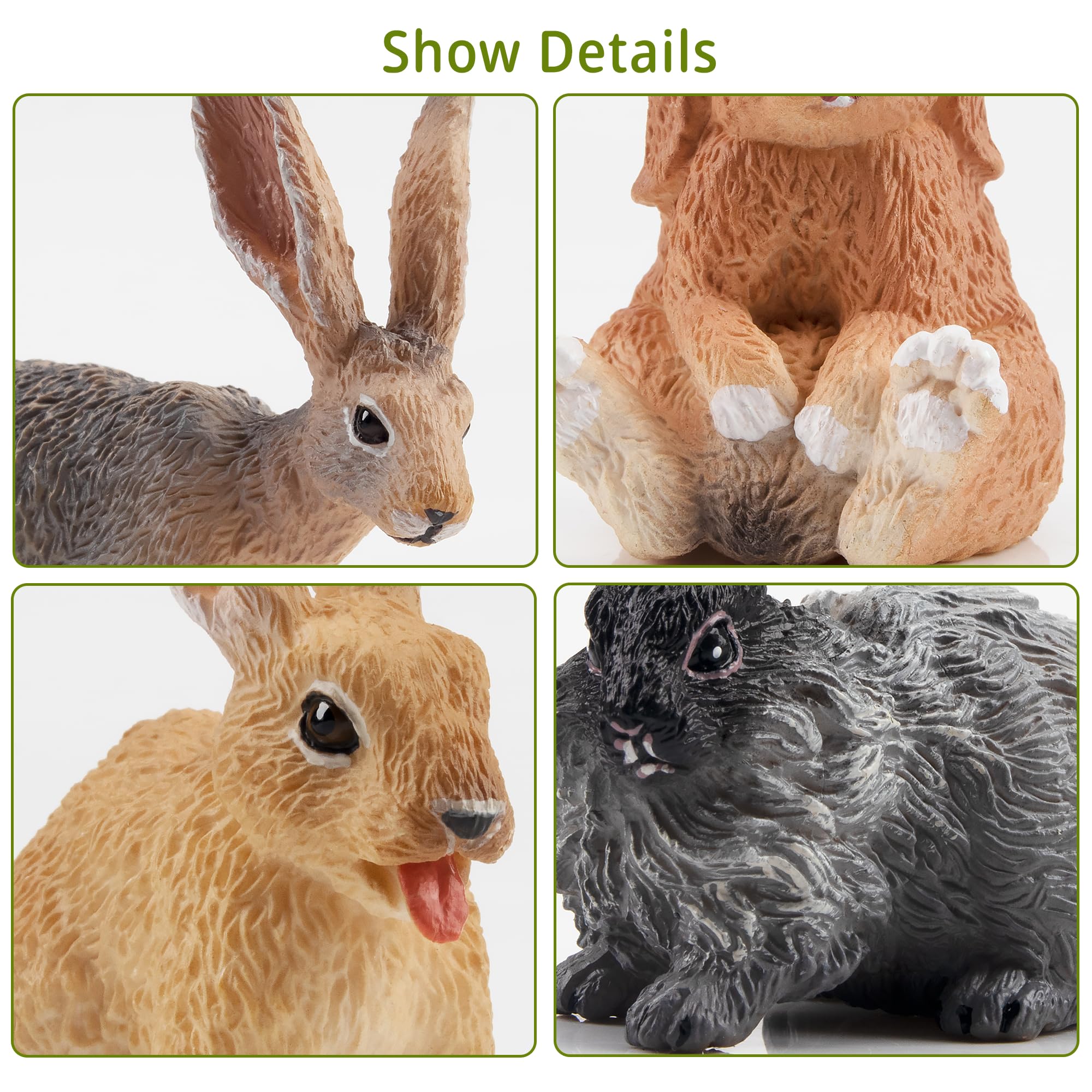 Toymany English Spot rabbit figure enhances Easter baskets and educational displays.