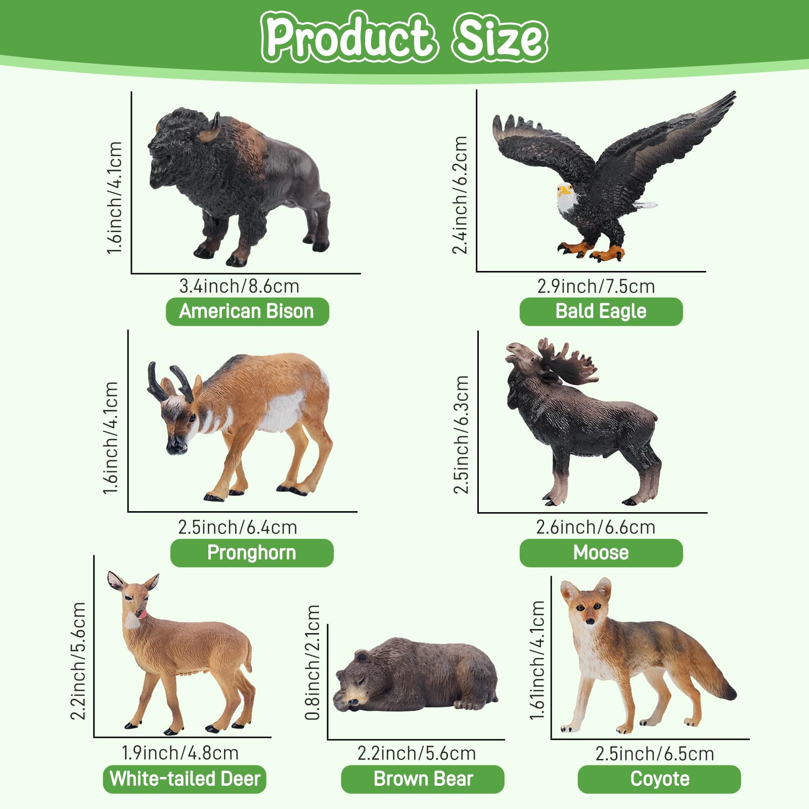 Toymany American bison figurine great for creative projects and shelf display
