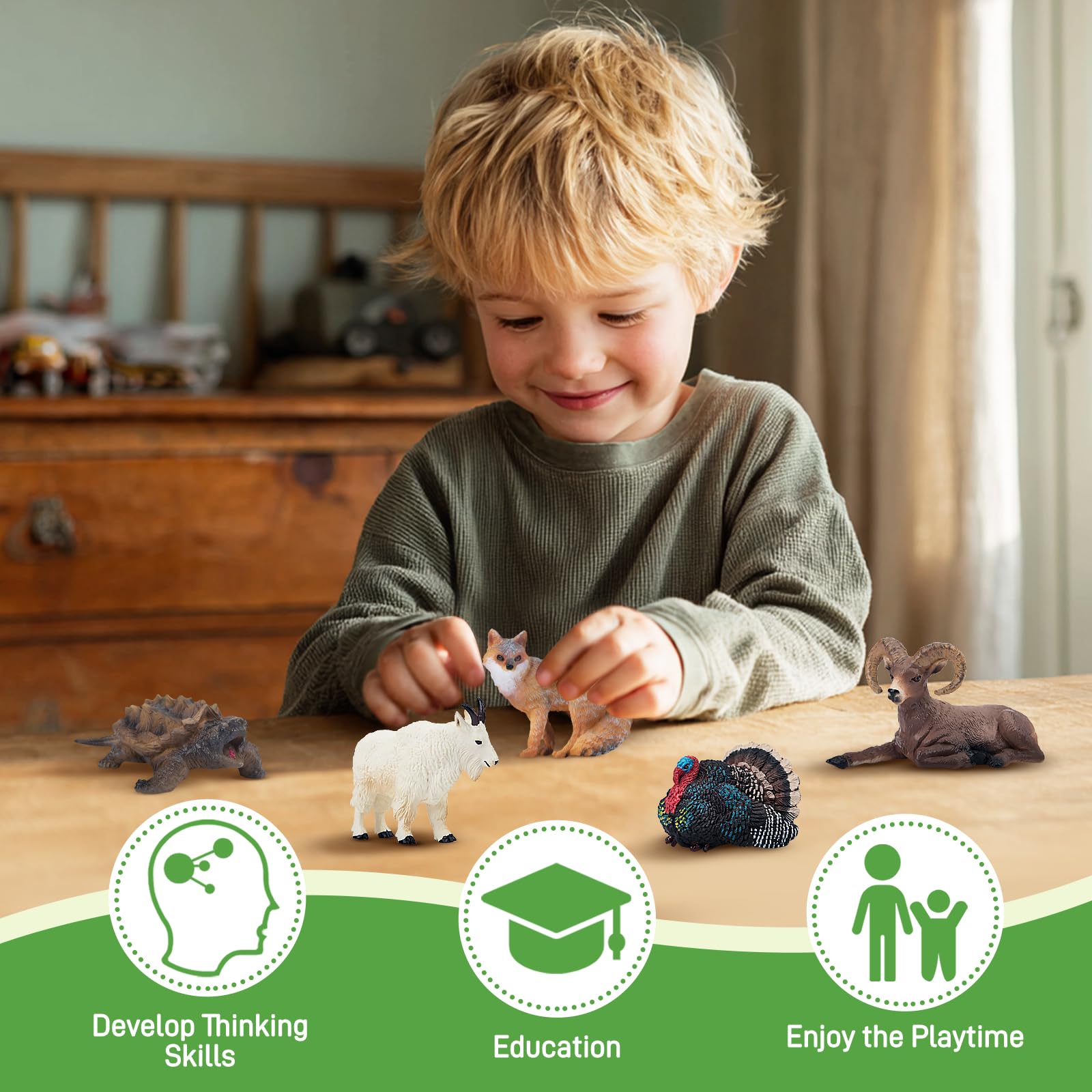Toymany coyote figurine for storytelling and outdoor-themed learning activities