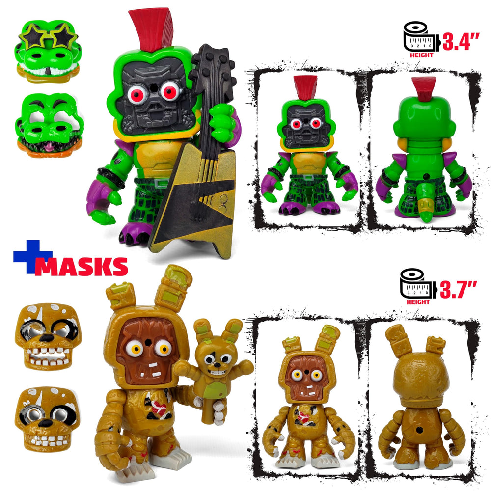 ToysVill FNAF Human Security figure with mask, adds intrigue to display and diorama scenes