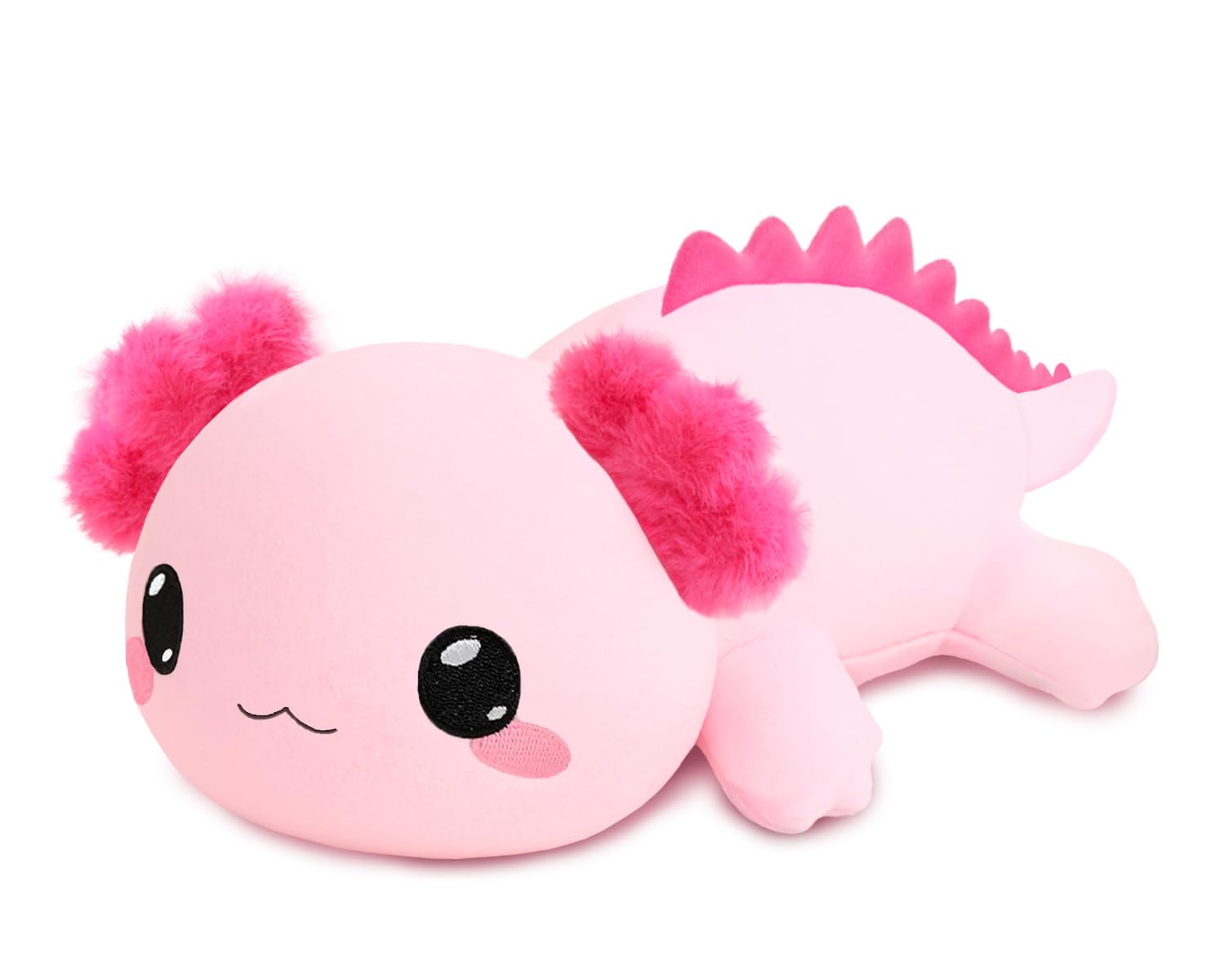 TOYSYM Axolotl weighted plush face shows soft fabric for comforting hugs