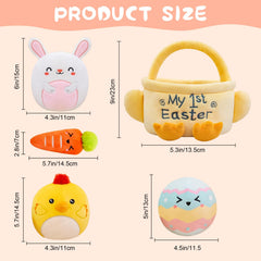 TOYSYM My First Easter Basket Carrot plush as playful Easter prop