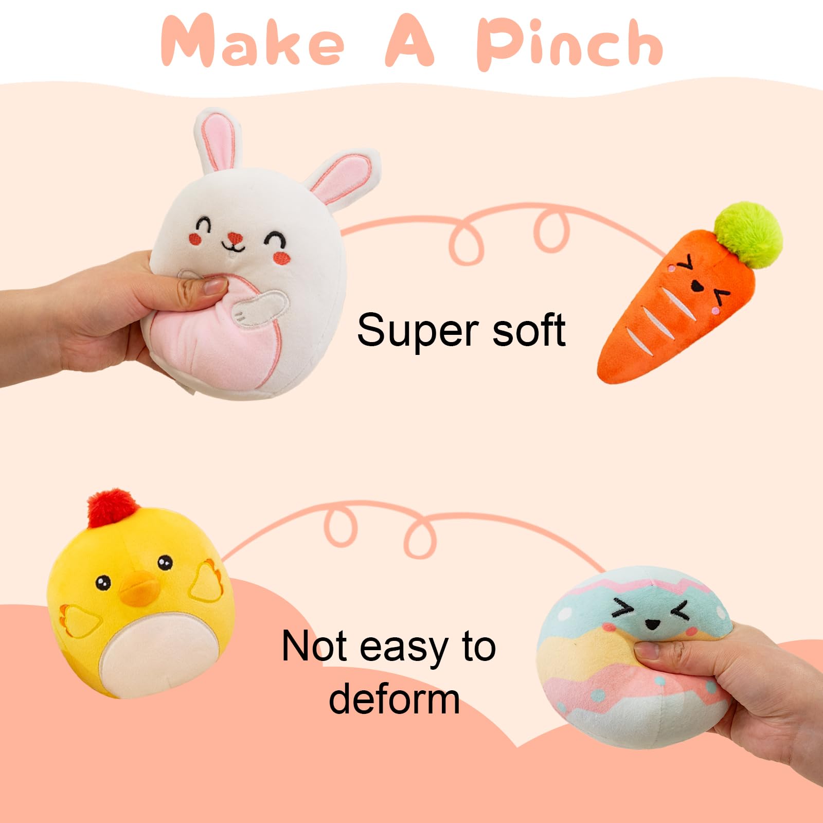 TOYSYM My First Easter Basket Colorful Eggs plush enhances festive display