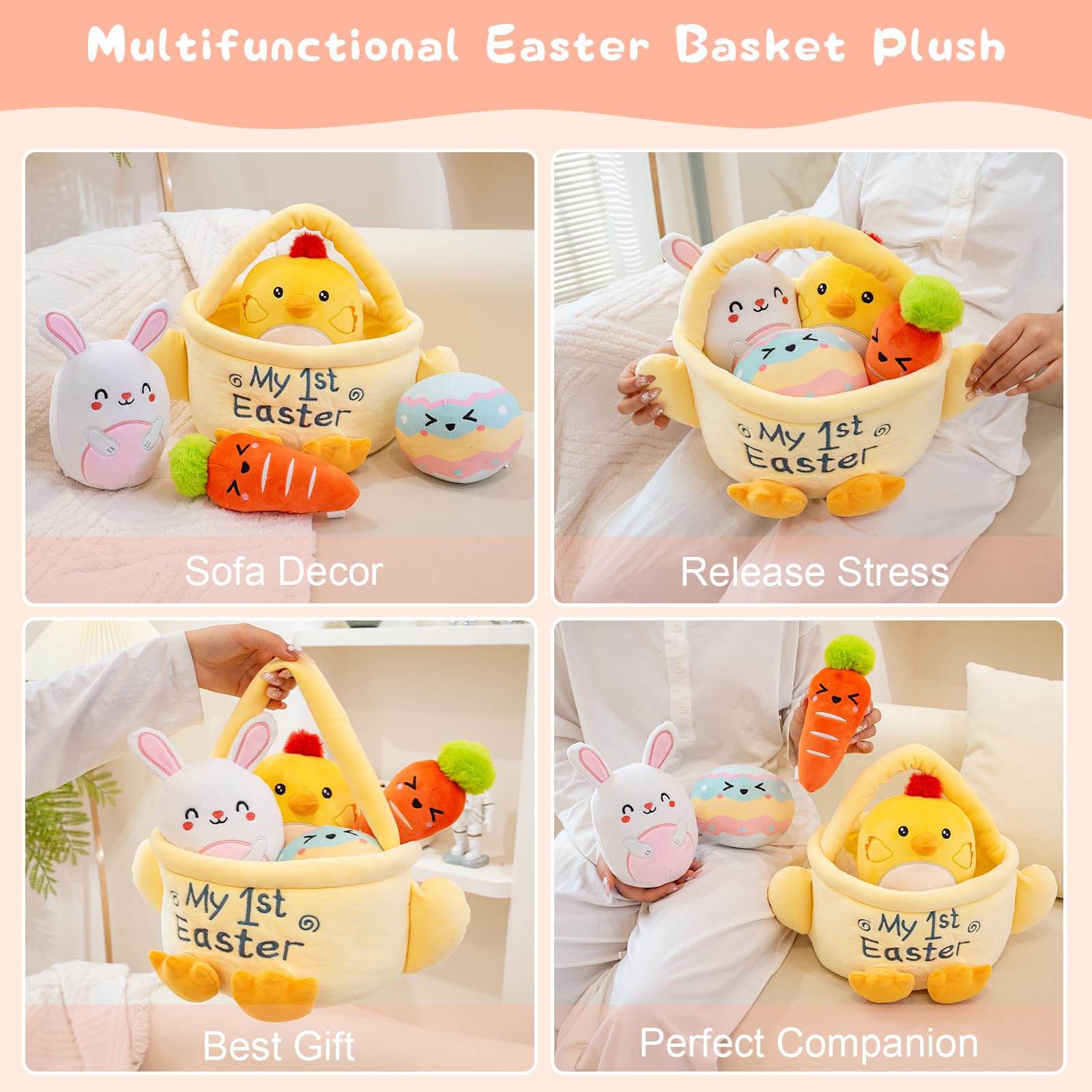 TOYSYM My First Easter Basket Inside View showing compact portable set