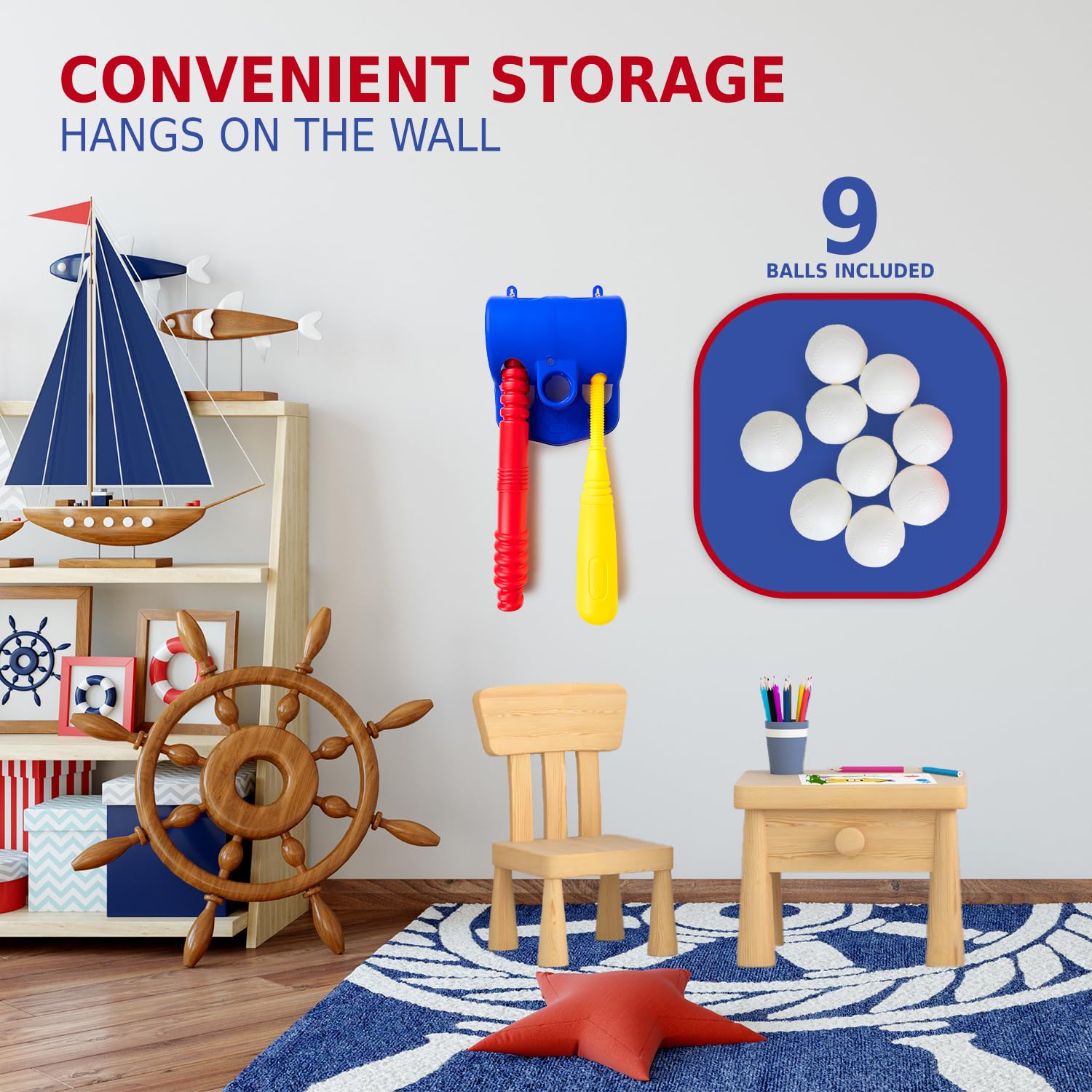 ToyVelt wall-hang design saves space and clutter