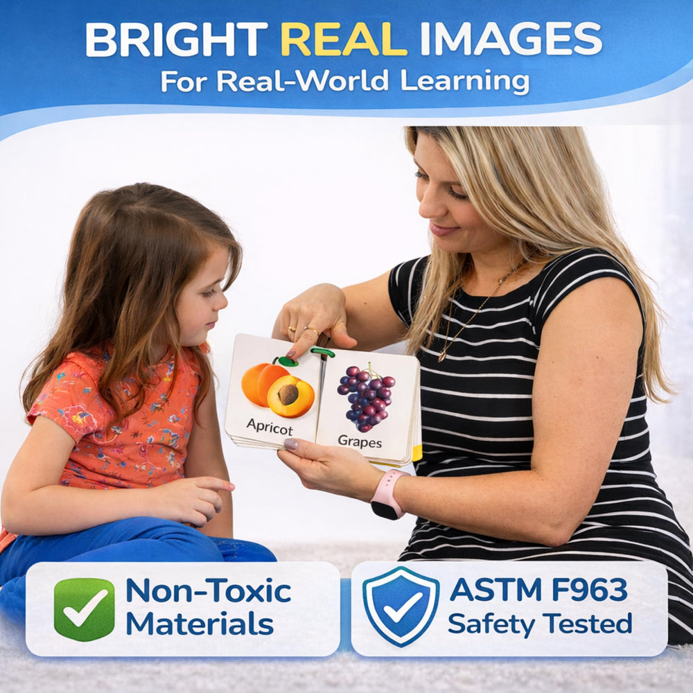 TOYVENTIVE alphabet cards with real photos spark early literacy.