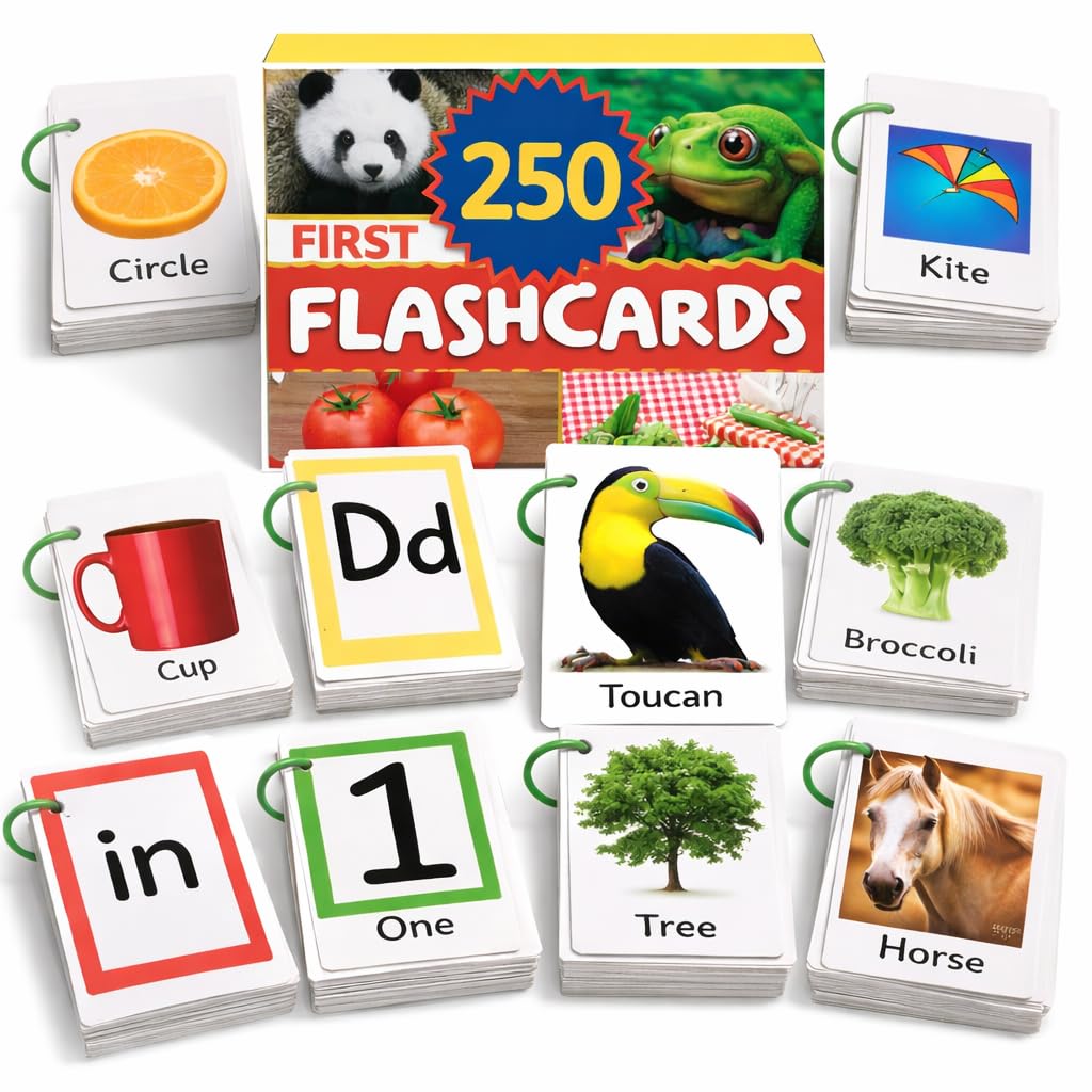 TOYVENTIVE flash cards with rings for easy handling and organization.