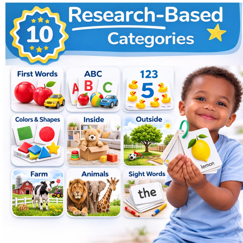 TOYVENTIVE laminated wipe-clean cards endure daily use.