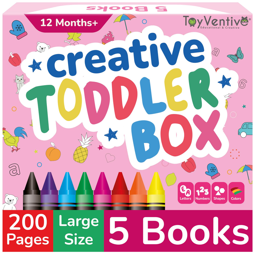 TOYVENTIVE toddler coloring kit cover sparks curiosity with vibrant, mess-free design