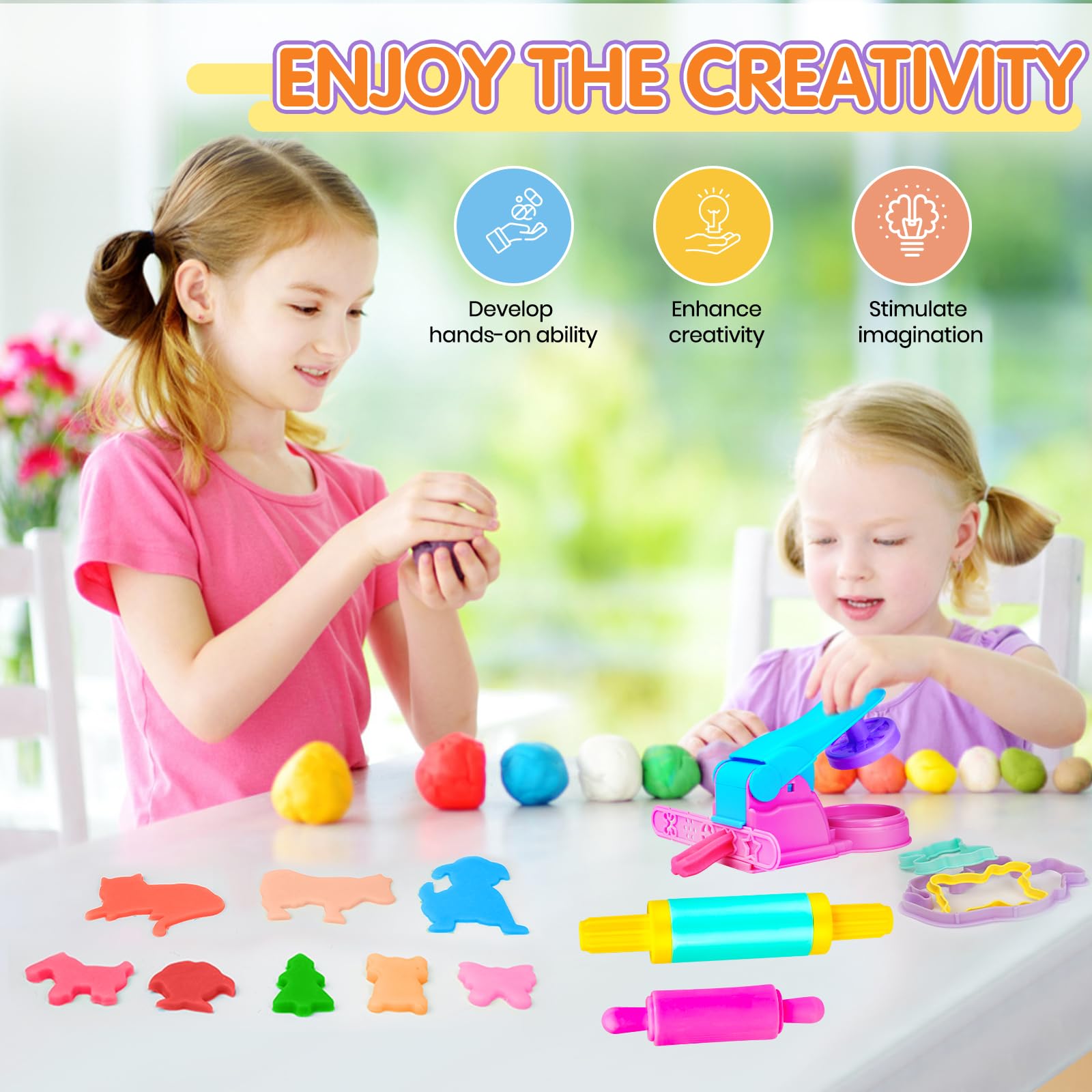 Toyze dough tool set portable storage box keeps everything organized.