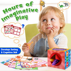 Toyze eight learning themes introduce real-world concepts through color and shape sorting.