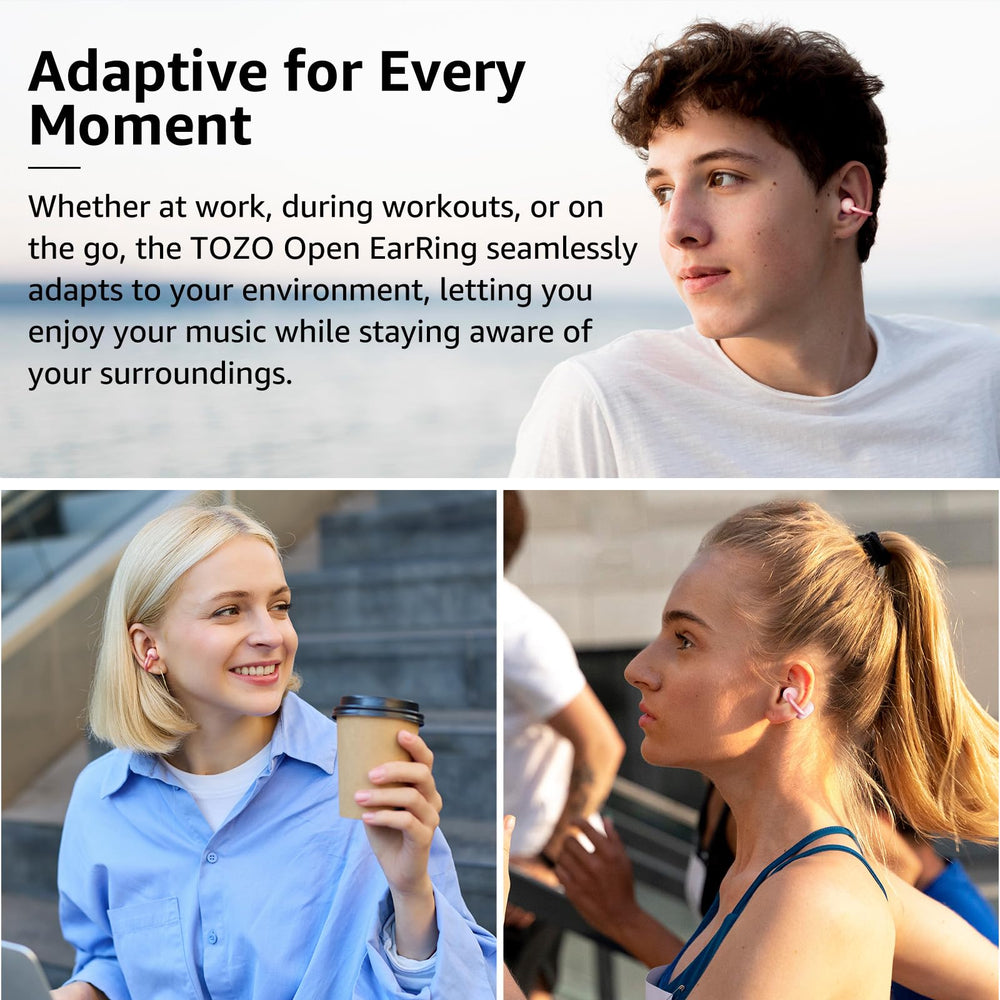 TOZO OpenEarRing IPX5 waterproof protection for workouts
