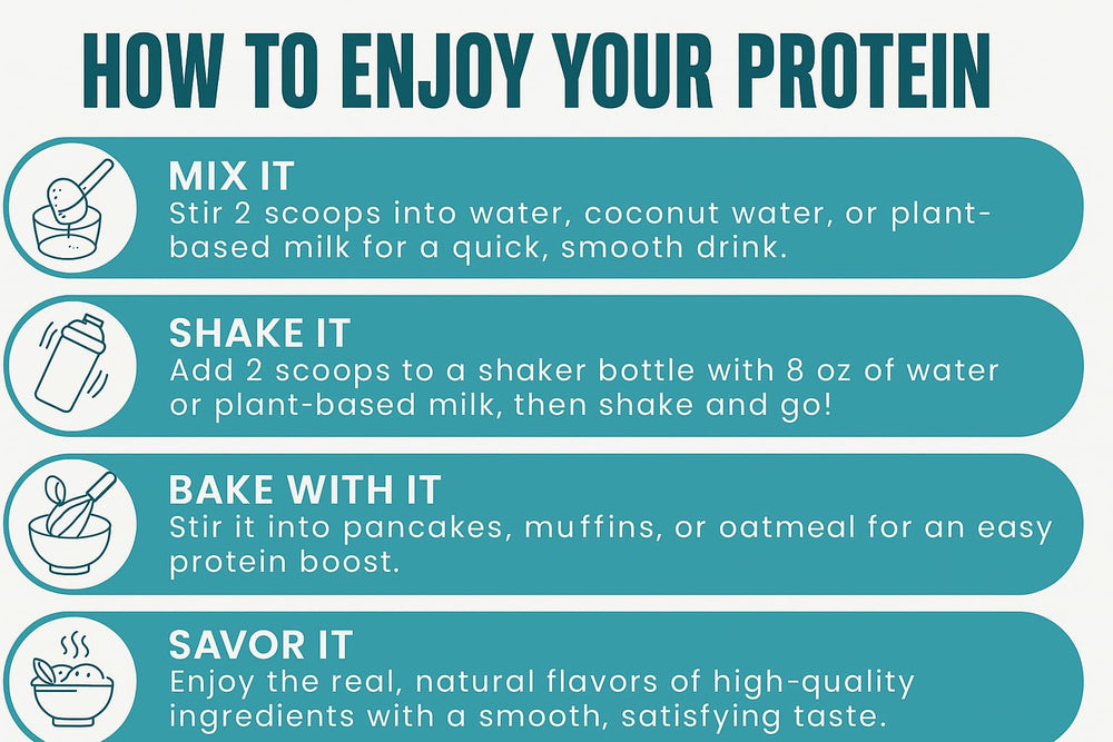 TOZZY Vanilla vegan protein bottle close-up; dairy-free and gluten-free option