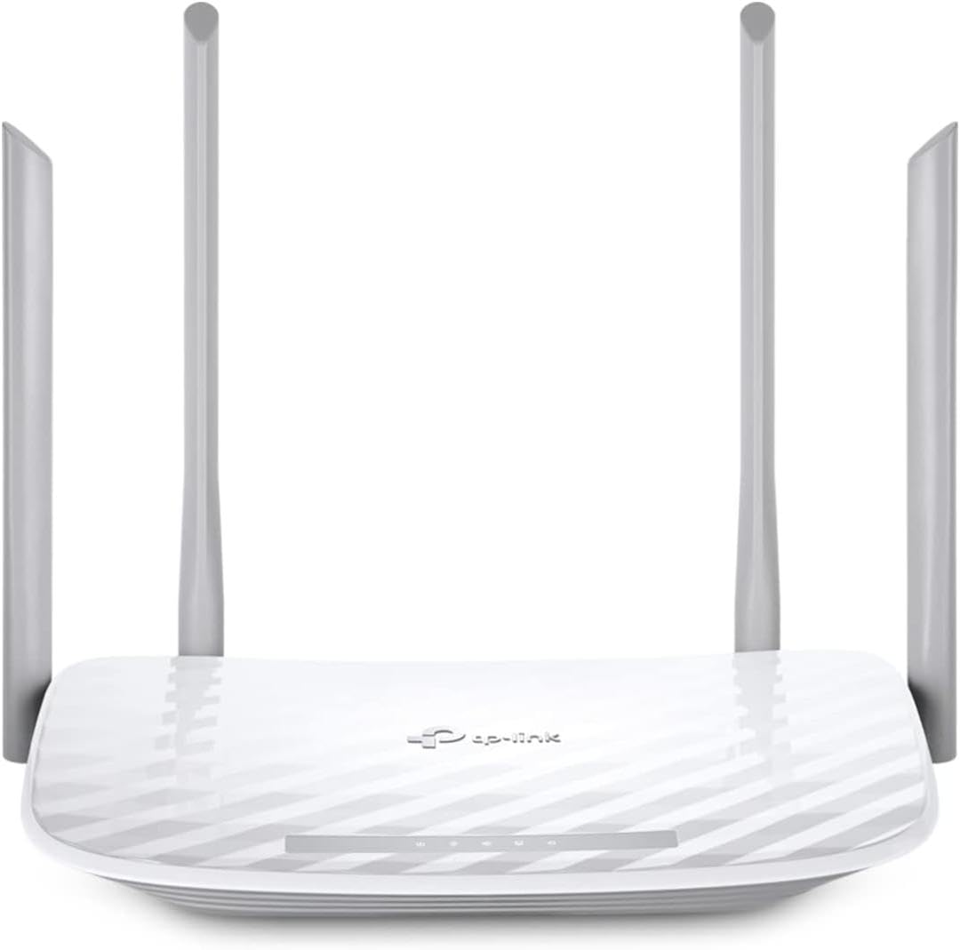 TP-Link Archer A54 router front view for a clean home setup