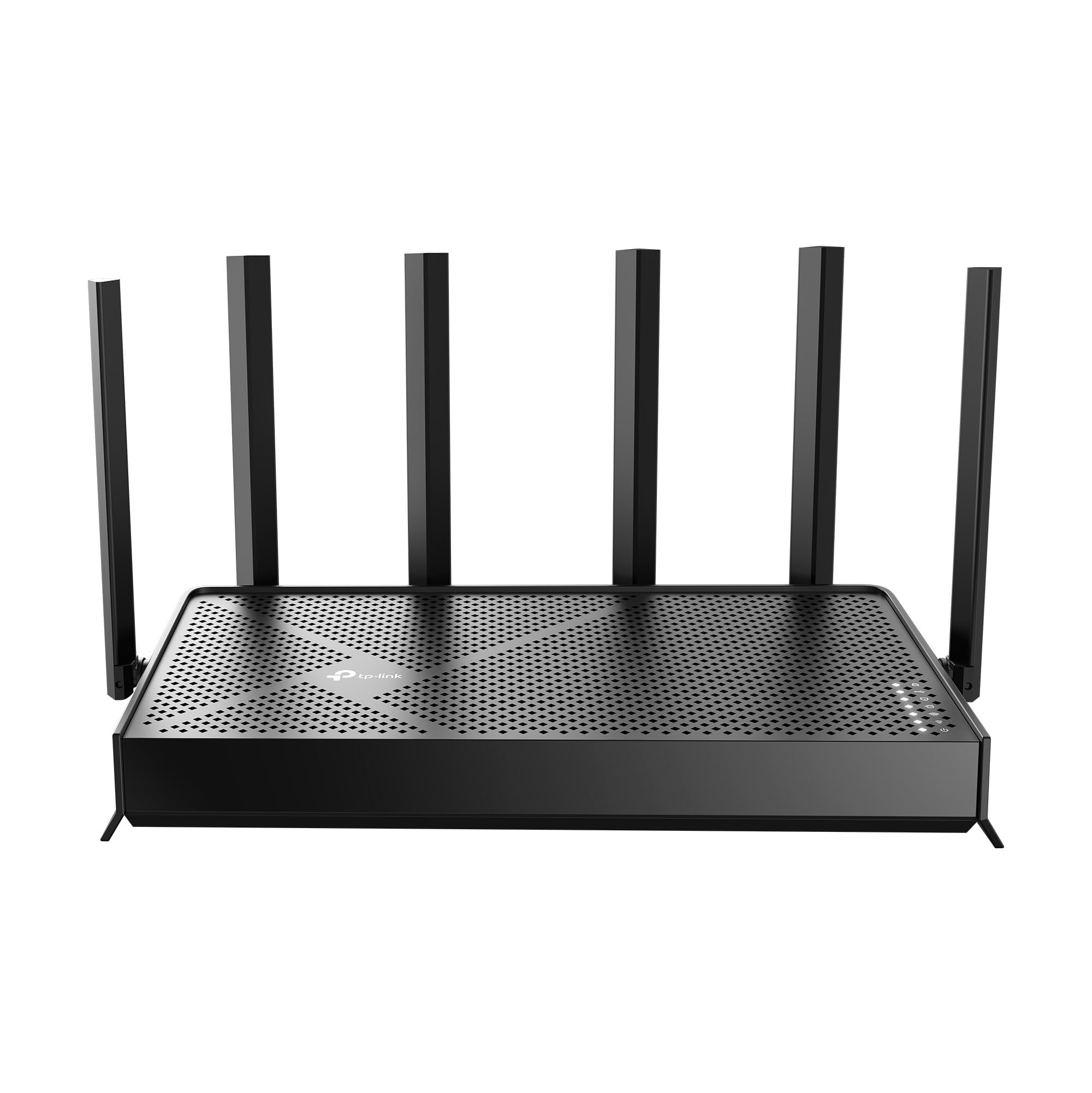 TP-Link Archer BE600 front view shows tri-band WiFi 7 for large homes