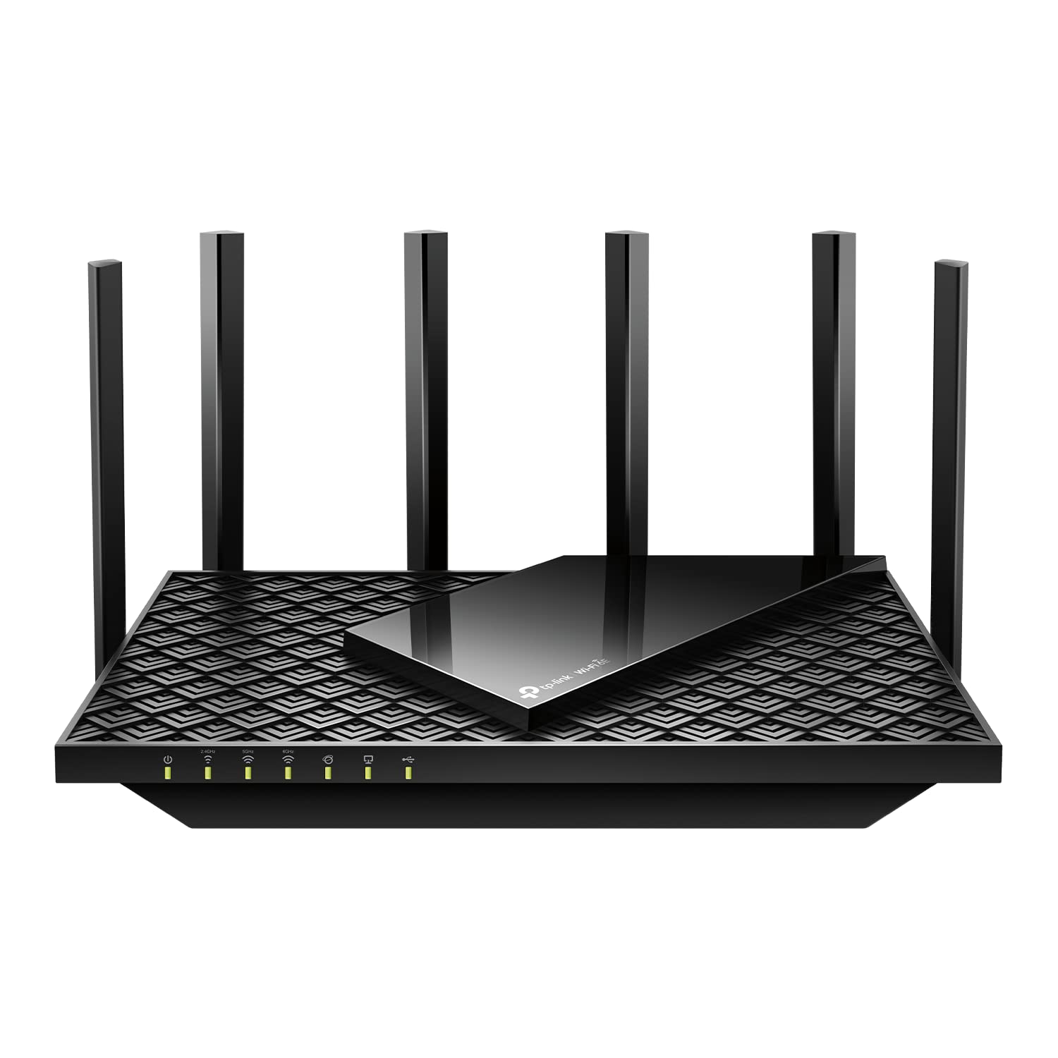 TP-Link Archer AXE75 front view highlighting design for the living room