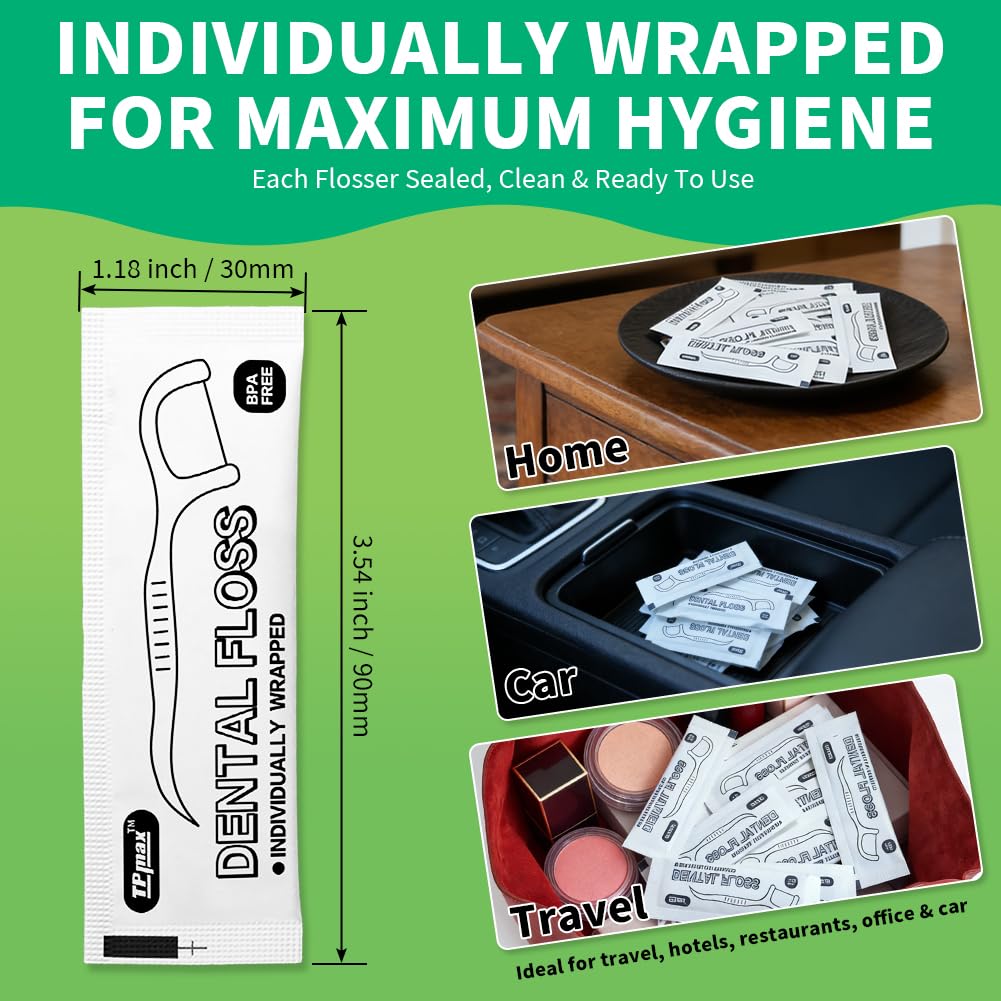 TPmax flossers packaging labeled Flosser for restaurant and hotel use
