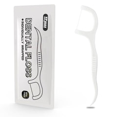 TPmax floss picks, individually wrapped for travel hygiene and convenience.