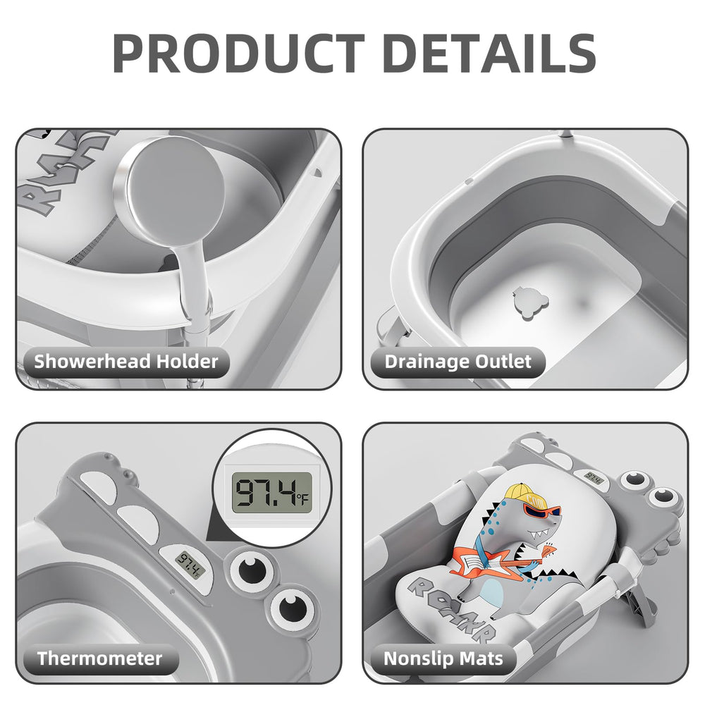 TPN quick-drain design enables easy cleanup after bath.