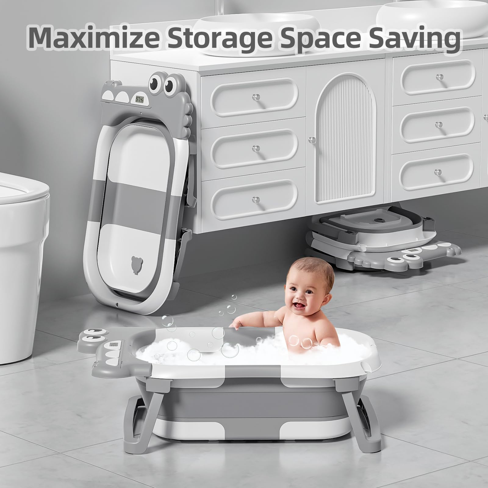 TPN secure bathing belts keep baby stable and hands free.