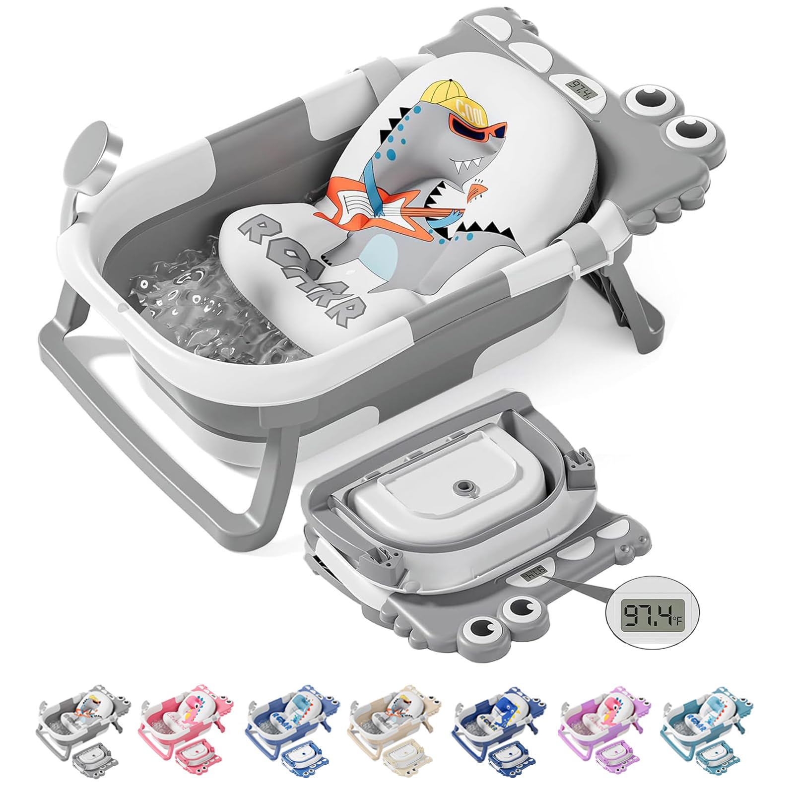 TPN collapsible baby bathtub folded for space-saving storage.